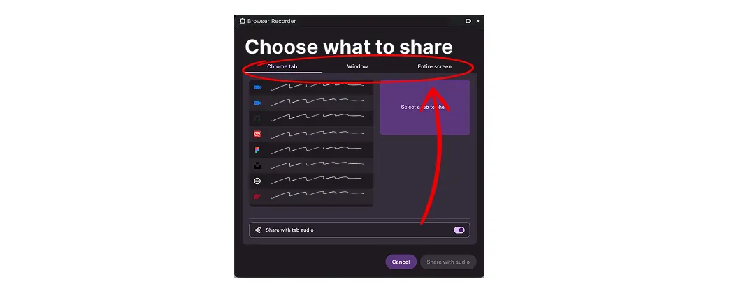 Choose what to share